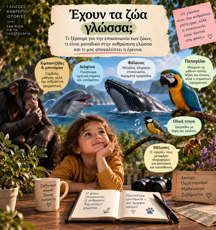 Έχουν τα ζώα γλώσσα;
