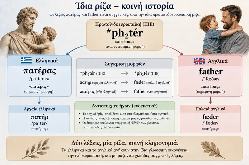 Γιατί το «πατήρ» μοιάζει με το *father*;