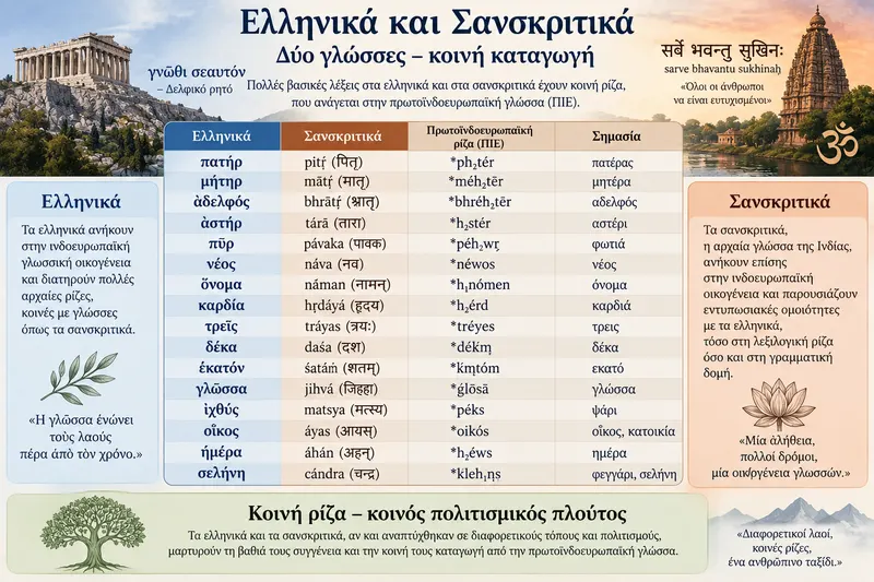 Ελληνικά και σανσκριτικά: η ανακάλυψη που άλλαξε τη γλωσσολογία
